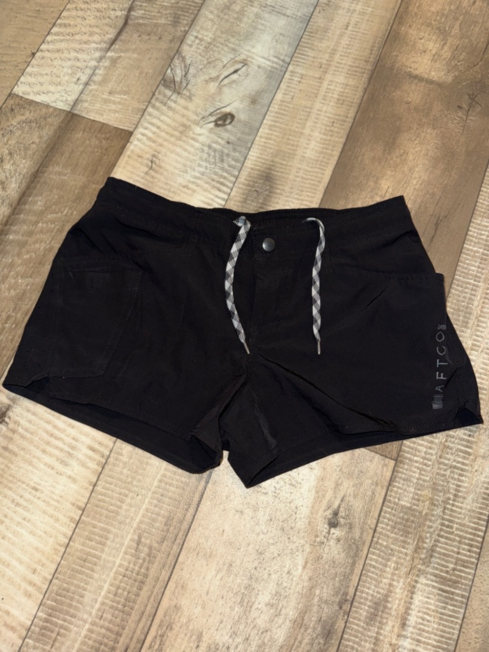 AFTCO Women's Black Athletic Drawstring Shorts